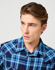 Męska Koszula Wrangler SS Western Shirt Latigo Indigo 112362899