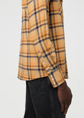 Meska Koszula Wrangler Western Shirt Brown Blue 112372456