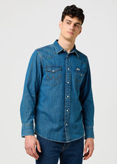Męska Koszula Wrangler Western Shirt Olive Breeze 112371572