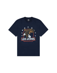 Męska Koszulka Lee Essential Graphic Tee Rivet Navy 112372360