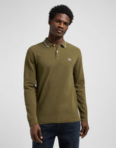 Meska Koszulka Lee LS Pique Polo Army Green 112370566