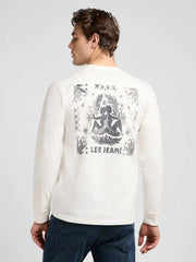 Męska Koszulka Longsleeve Lee LS Tee Ecru 112373176