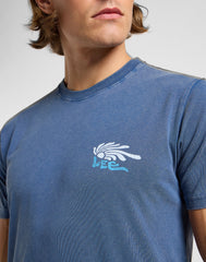 Męska Koszulka Lee Medium Logo Tee Orion Blue 112364593