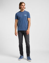Męska Koszulka Lee Medium Logo Tee Orion Blue 112364593