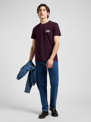 Meska Koszulka Lee Medium Wobbly Lee Tee Deep Wine 112370506