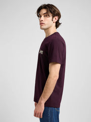 Meska Koszulka Lee Medium Wobbly Lee Tee Deep Wine 112370506