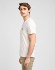 Męska Koszulka Lee Medium Wobbly Tee Ecru 112370504