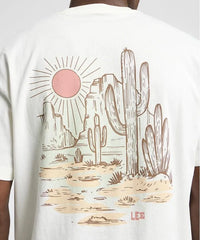Meska Koszulka Lee Relaxed Graphic Tee Ecru 112364580