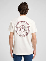 Meska Koszulka Lee Relaxed Graphic Tee Ecru 112370511