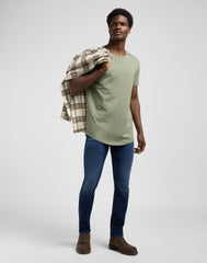 Meska Koszulka Lee Shaped Tee Olive Stone 112370725