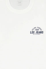 Męska Koszulka Lee Small Logo Tee Bright White 112376519