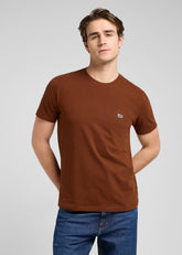 Męska Koszulka Lee SS Patch Logo Tee Luxe Brown 112370498
