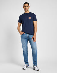 Męska Koszulka Lee Ss Relaxed Tee Mood Indigo 112355599