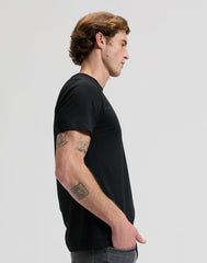 Męska Koszulka Lee Woven Label Tee Black 112376536