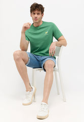 Męska Koszulka Mustang Austin T-Shirt Logo Deep Grass Green 1015072 6333