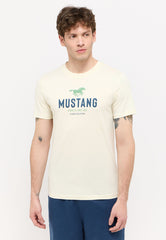 Męska Koszulka Mustang Austin T-shirt Logo Light Gray 1015059 3003