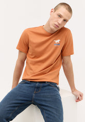Męska Koszulka Mustang Austin T-Shirt Logo Raw Sienna 1015068 7088