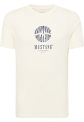 MĘSKA KOSZULKA MUSTANG Austin T-shirt NADRUK Whisper White 1014951 2013