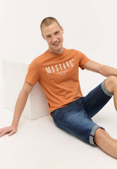 Męska Koszulka Mustang Austin t-shirt Logo Raw Sienna 1015054 7088