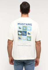 Męska Koszulka Mustang T-shirt Alvarado Whisper White 1014932 2013