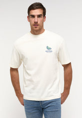 Męska Koszulka Mustang T-shirt Alvarado Whisper White 1014932 2013