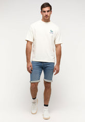 Męska Koszulka Mustang T-shirt Alvarado Whisper White 1014932 2013