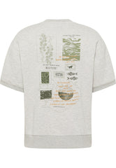 Męska Koszulka Mustang T-shirt Alvarado Whisper White Melange 1015668 2078