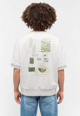 Męska Koszulka Mustang T-shirt Alvarado Whisper White Melange 1015668 2078