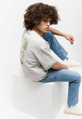 Męska Koszulka Mustang T-shirt Alvarado Whisper White Melange 1015668 2078