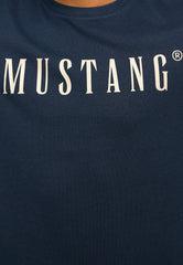 MĘSKA KOSZULKA MUSTANG T-shirt LOGO NADRUK Austin Carbon 1014695 4135