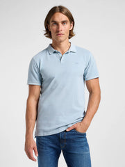 MESKA KOSZULKA POLO LEE GARMENT DYE POLO CONCRETE GRAY 112363859