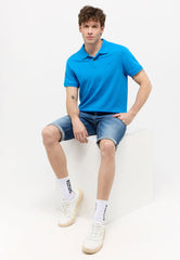 Męska Koszulka Polo Mustang Palco French Blue 1015065 5177