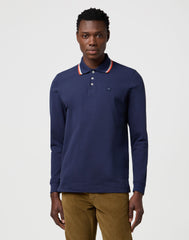 Meska Koszulka Polo Wrangler Ls Polo Shirt Navy 112371506