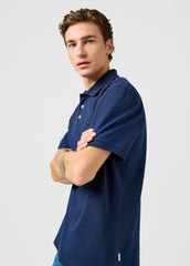 Meska Koszulka Polo Wrangler Polo Shirt Black Iris 112362388