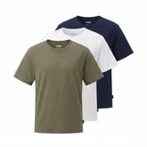 3PAK Męskie Koszulki Wrangler Tee White Olive Navy 112371483