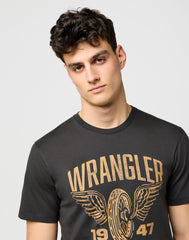 Meska Koszulka Wrangler Americana Tee Faded Black 112371478