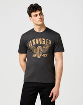Meska Koszulka Wrangler Americana Tee Faded Black 112371478