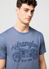 Męska Koszulka Wrangler Americana Tee Grisaille 112371414