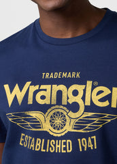 Męska Koszulka Wrangler Americana Tee Navy 112371415