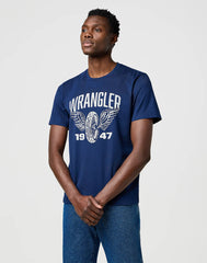 Meska Koszulka Wrangler Americana Tee Navy 112371477