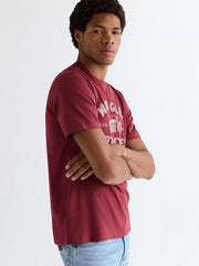 MESKA KOSZULKA WRANGLER AMERICANA TEE RUBY WINE 112377953