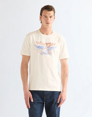 MĘSKA KOSZULKA WRANGLER AMERICANA TEE WORN WHITE 112387010
