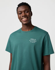 Meska Koszulka Wrangler Embroidery Tee Bistro Green 112371491