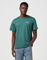 Meska Koszulka Wrangler Embroidery Tee Bistro Green 112371491