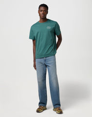 Meska Koszulka Wrangler Embroidery Tee Bistro Green 112371491