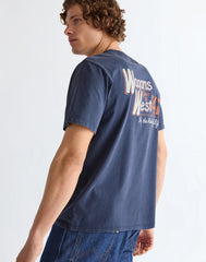 MESKA KOSZULKA WRANGLER GRAPHIC TEE NAVY 112377995