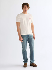 MĘSKA KOSZULKA WRANGLER LOGO TEE WORN WHITE 112378698