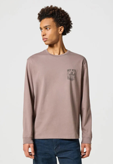 Meska Koszulka Wrangler LS Graphic Tee Iron 112357313