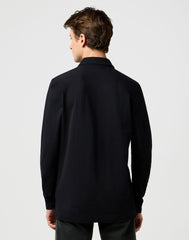 Męska Koszulka Wrangler LS Polo Shirt Black 112371395