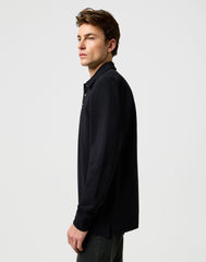 Męska Koszulka Wrangler LS Polo Shirt Black 112371395